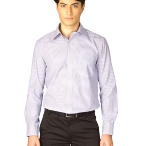 Mark Taylor Men Purple Striped Shirt