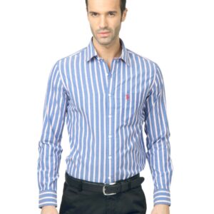U.S. Polo Assn. Men Striped Blue Shirt