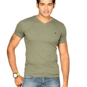 UCB Men's Contrast Logo Olive Green T-shirt
