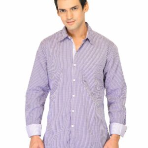 Scullers Men Check Purple Shirts