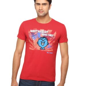 Mr. Men Printed Red T-shirt