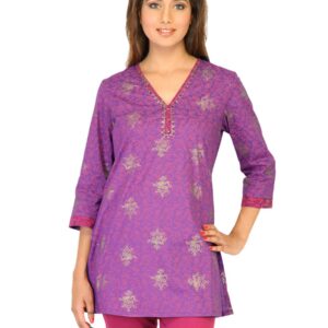 Aurelia Women Printed Purple Kurti