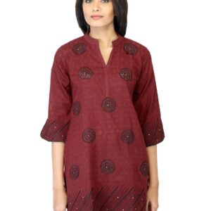 Aneri Women Aarna Maroon Kurta