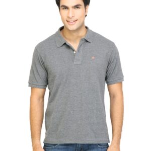 Arrow Sport Men Solid Grey Polo Tshirts