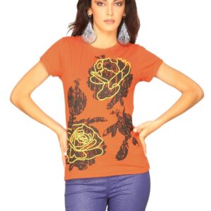 Jealous 21 Women's Orange Rose T-shirt