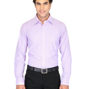 Mark Taylor Men Purple Striped Shirts