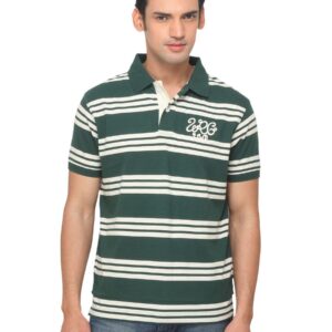 Wrangler Men Triple Striped Green T-shirt
