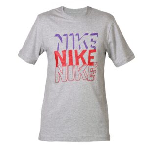 Nike Men Printed Texture Grey T-shirt