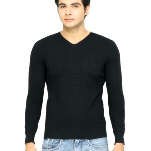 United Colors of Benetton Men Solid Black Sweater