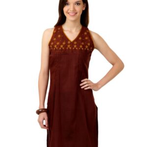 ALayna Women Brown Kurta