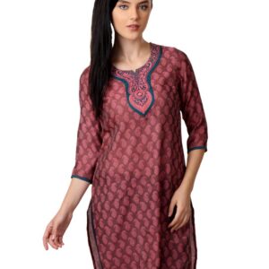 ALayna Women Pink Kurta