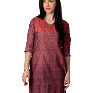 ALayna Women Brownish Pink  Kurta