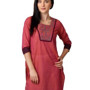 Alayna Women Pink Kurta