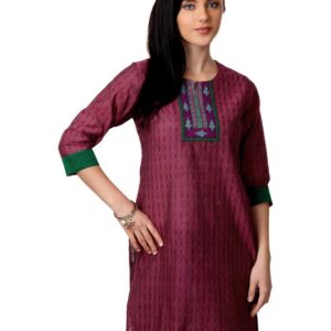 ALayna Women Dark Pink Kurta