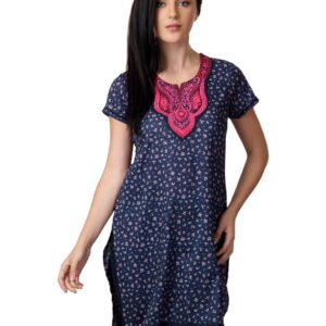 ALayna Women Navy Blue Kurta
