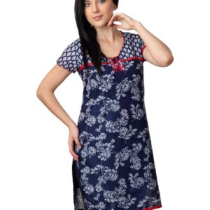 ALayna Women Navy Blue Kurta