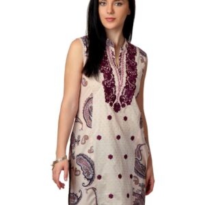 ALayna Women Printed Beige Kurta