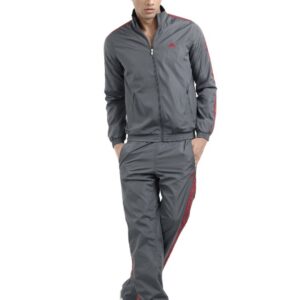 ADIDAS Men Grey & Red Tracksuit