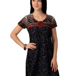 Alayna Women Black & Grey Kurta