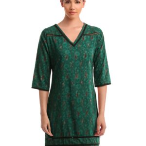 Alma Women Green Printed Kurta