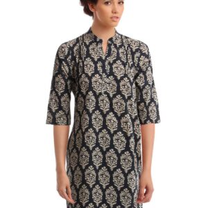 Alma Women Navy Blue Kurta