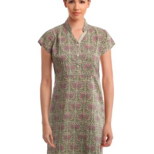 Alma Women Beige Printed Kurta