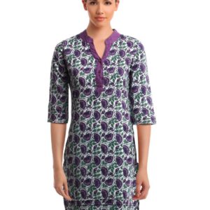 Alma Women White Printed Kurta