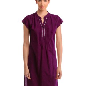 Alma Women Purple Printed Kurta