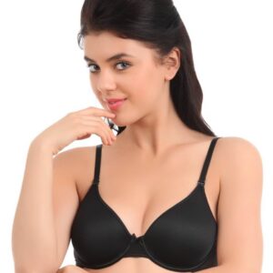 Amante Black Full-Coverage T-shirt Bra BCSB02