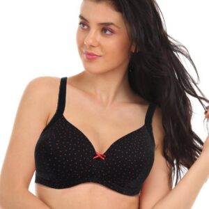 Amante Black Printed Full-Coverage Bra BGSW01