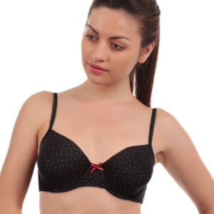 Amante Black Printed Full-Coverage Bra BGSW02