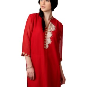 Aneri Women Red Kurti