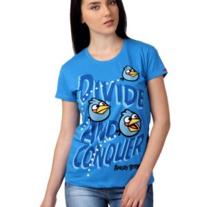 Angry Birds Women Blue T-shirt