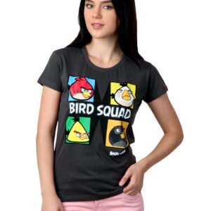Angry Birds Women Charcoal T-shirt