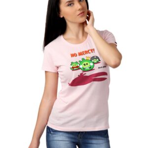 Angry Birds Women Pink T-shirt