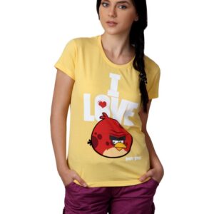 Angry Birds Women Yellow T-shirt