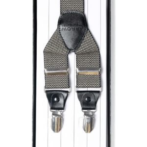 Arrow Men Black & Beige Suspenders