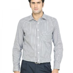 Arrow Men Black Striped Shirt