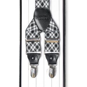 Arrow Men Black & White Suspenders