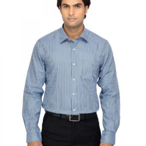 Arrow Men Blue Striped Shirt
