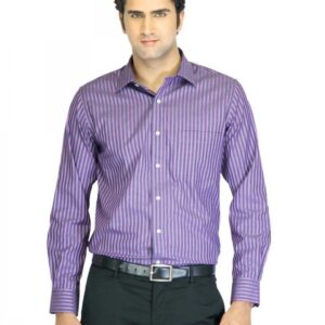 Arrow Men Lavender Striped Shirt