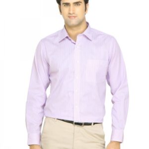 Arrow Men Lavender Striped Shirt