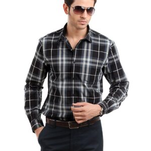 Arrow New York Men Black Check Shirt