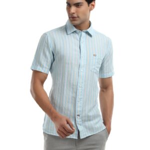 Arrow Sport Men Blue Striped Shirt