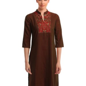 Aurelia Women Brown Kurta