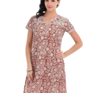 Aurelia Women Brown Printed Kurta