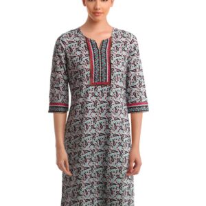 Aurelia Women White Printed Kurta