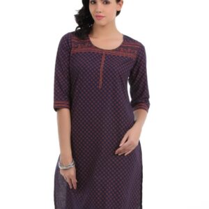 Aurelia Women Navy Blue Kurta