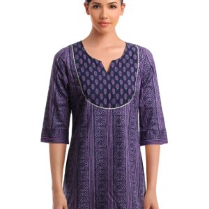 Aurelia Women Purple Printed Kurti