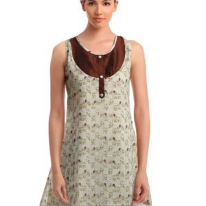 Ayaany Women Printed Cream Kurta